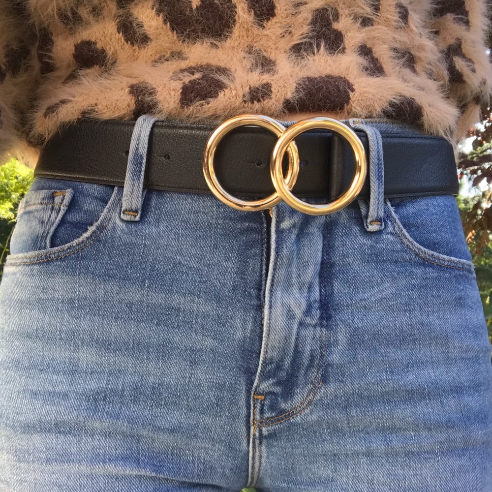 Black Double-Circle Belt